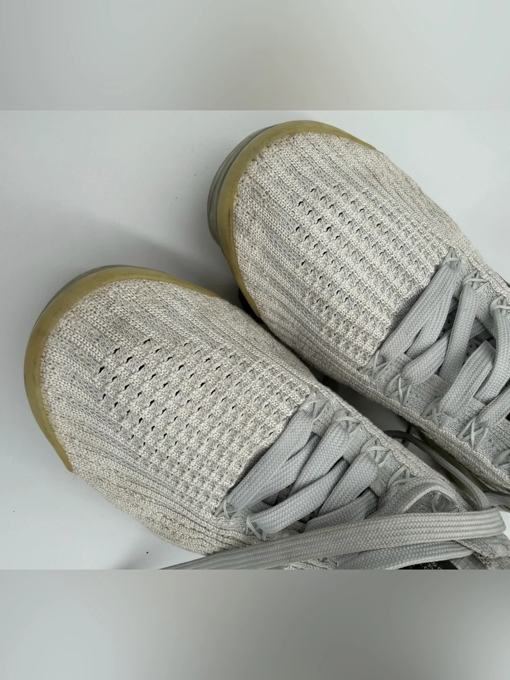 Nike Air Vapormax Flyknit 3 Silver Grey Women's Size 6 AJ6910-101 Running Shoe